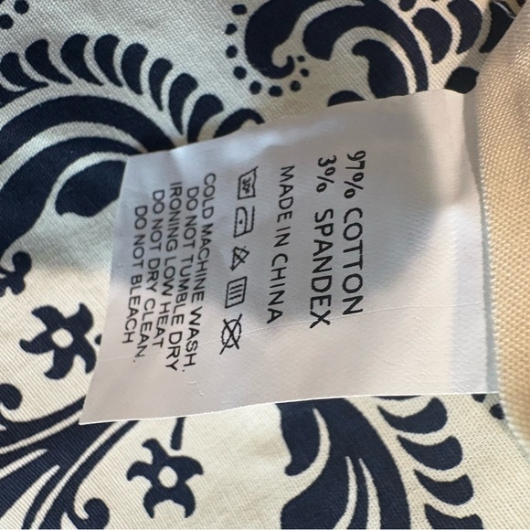 Trish Scully Constance Dress Long Sleeve Patterned in Navy and White - Picture 9 of 9